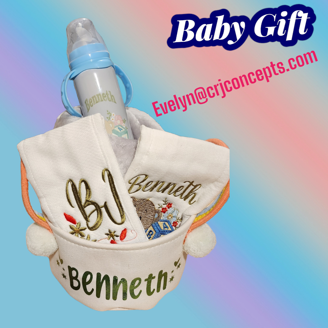 Set of 2 Personalized baby burp cloth - baby Boy or baby Girl