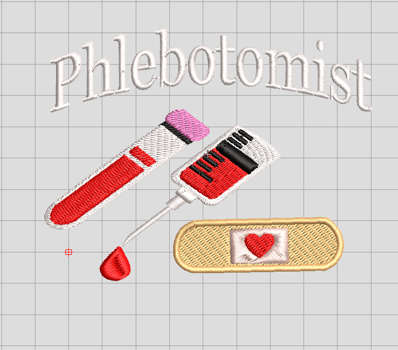 Phlebotomist Embroidery Machine Design